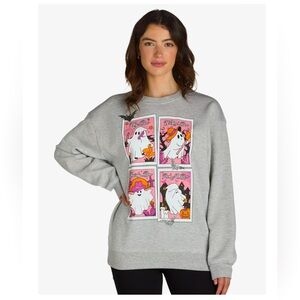 NWT Halloween Women’s Multi Boo Graphic Sweatshirt size Small super soft fleece